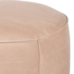 Sinclair Round 22" Ottoman, Burlap