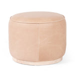 Sinclair Round 22" Ottoman, Burlap