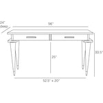 Wrightman Desk, 56"W x 24"D