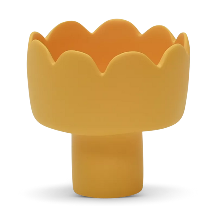 Fleur Small Footed Bowl, Lemon Yellow