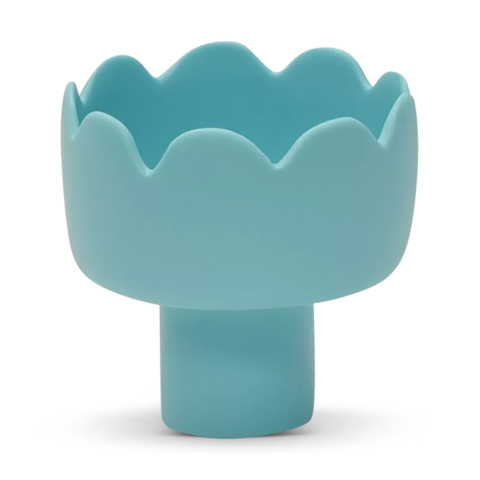 Fleur Small Footed Bowl, Turquoise