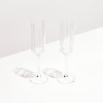 Wave Flute Set of 2, Clear