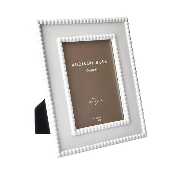 White Bobbin Lacquer Photo Frame, 5" x 7"