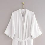 H by Frette Pique Kimono Bathrobe, White