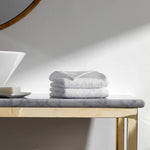 H by Frette Simple Border Bath Collection, White