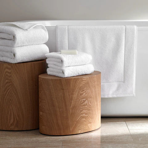 H by Frette Simple Border Bath Collection, White