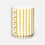 Betsy Stool, White/Lemon Ceramic, 14"