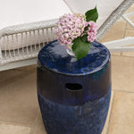 Cadence Stool, Blue, 14"Dia x 18"H