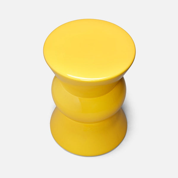 Teagan Outdoor Side Table, Lemon Ceramic