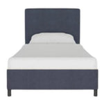 Abbie Bed, Navy Linen, Twin