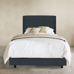 Abbie Bed, Navy Linen, Twin