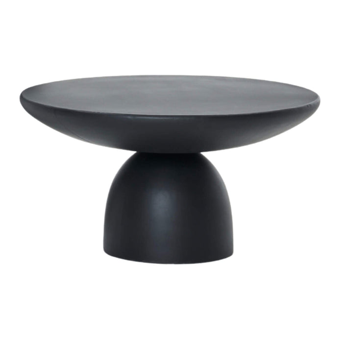 Fasika Coffee Table, Concrete Black, 27.6" Dia