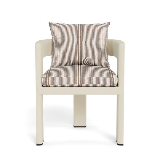 Victoria Dining Chair - Aluminum Bone/Bateau Cocoon