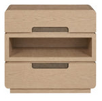 Form Two Drawer Nightstand, Wheat Finish, 30"W