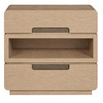 Form Two Drawer Nightstand, Wheat Finish, 30"W