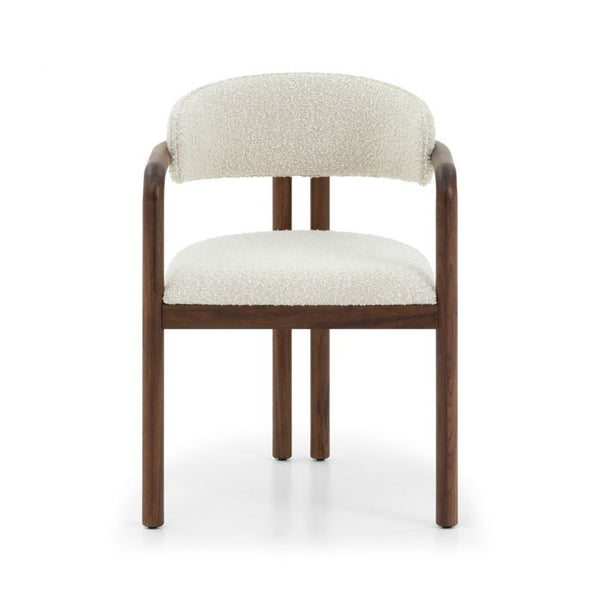 Fowler Dining Chair, Classic Walnut, Mystic Hemp Fabric