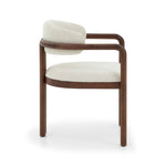Fowler Dining Chair, Classic Walnut, Mystic Hemp Fabric