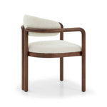 Fowler Dining Chair, Classic Walnut, Mystic Hemp Fabric