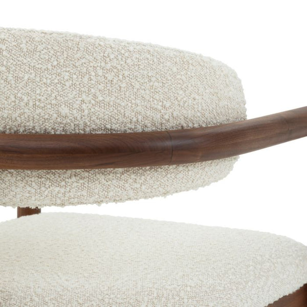 Fowler Dining Chair, Classic Walnut, Mystic Hemp Fabric