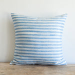 Waverly Stripe Pillow, French Blue, 22" x 22"