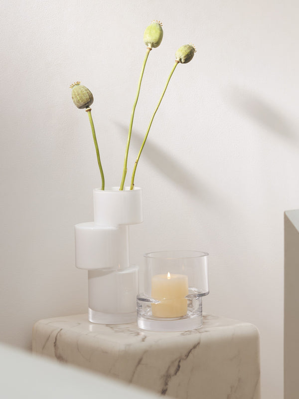 Tiered Vase Small, 5.25"H, 2 Colours