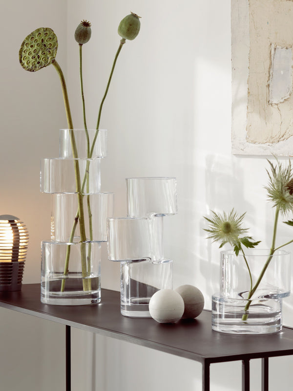 Tiered Vase Medium, 10.25"H, 2 Colours