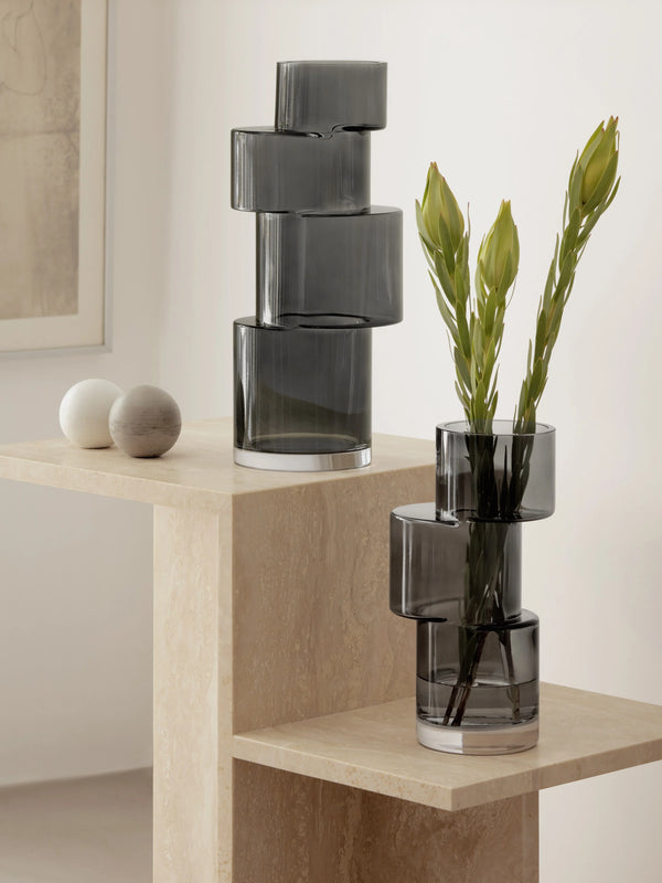 Tiered Vase Medium, 10.25"H, 2 Colours