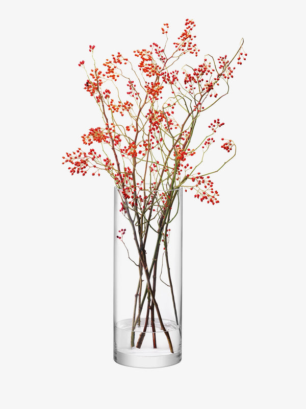 Column Vase 19.75" x 7.75", Clear