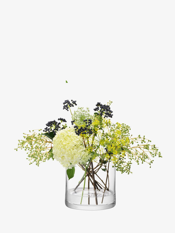 Column Vase/Candleholder 6.75" x 6.75", Clear