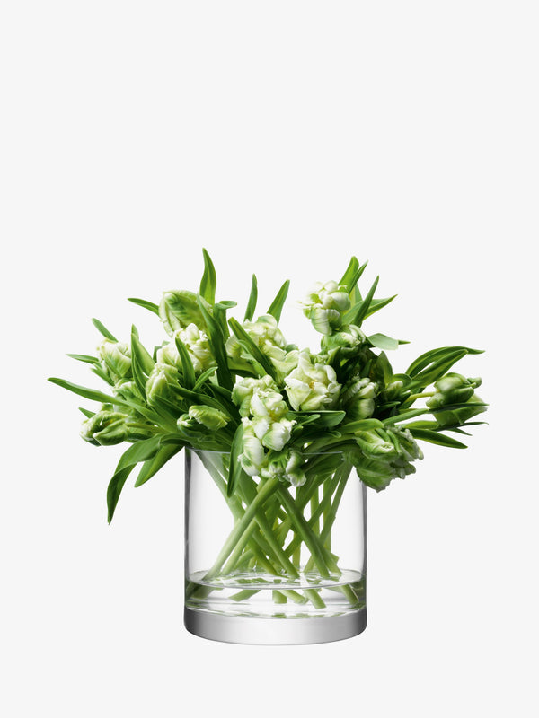 Column Vase/Candleholder 6.75" x 6.75", Clear