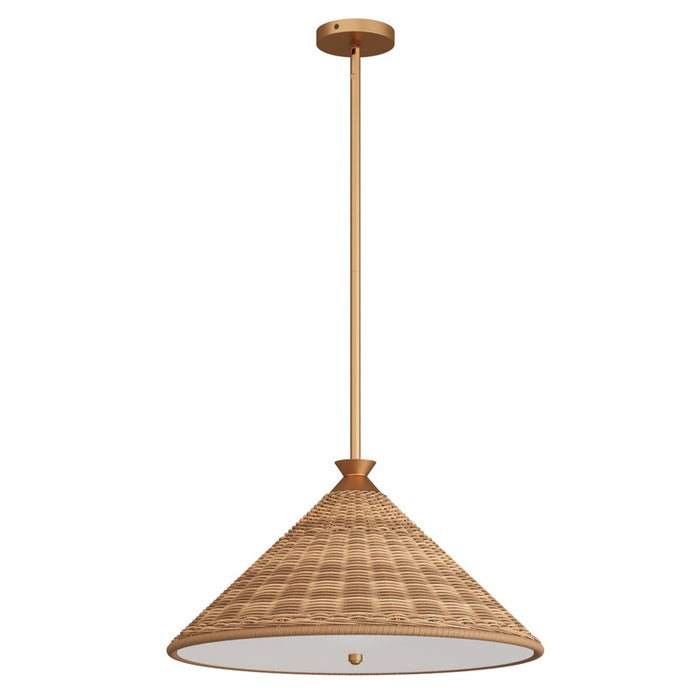 Terrace Pendant, Natural, Rattan