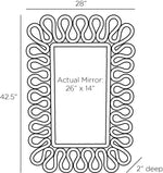 Caracol Mirror, Ivory, 28" X 42.5"