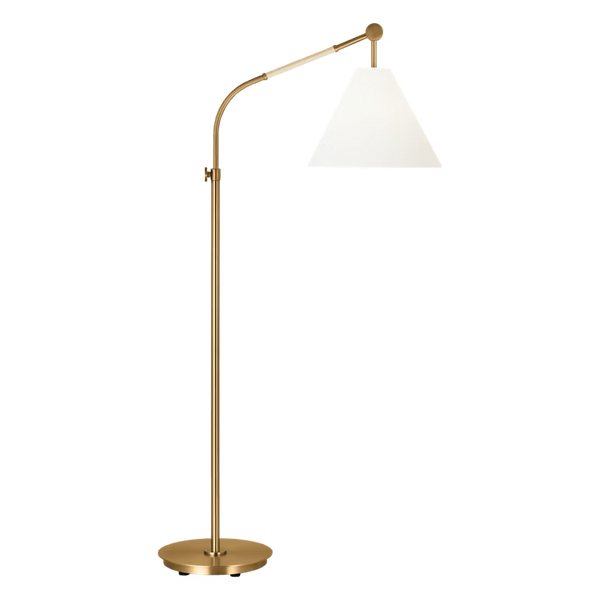 Remy Medium Task Floor Lamp, Burnished Brass