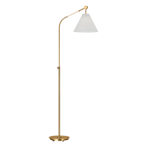 Remy Medium Task Floor Lamp, Burnished Brass