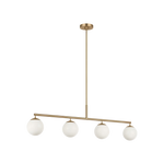 Nube Four Light Linear Chandelier - Satin Brass