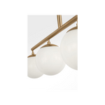 Nube Four Light Linear Chandelier - Satin Brass