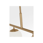 Nube Four Light Linear Chandelier - Satin Brass
