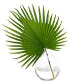 Fan Palm Leaf, Faux Greenery Watergarden, 17″