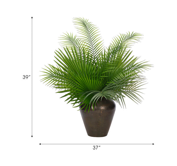 Green Palm, Faux Arrangement, 39″