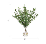 Green Eucalyptus, Faux Watergarden, 33"