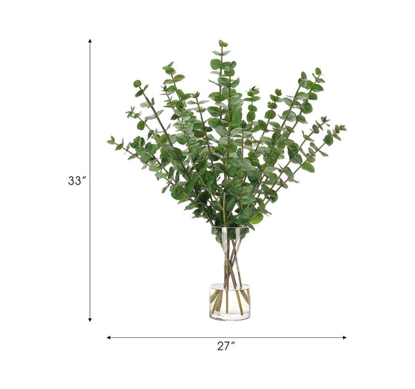 Green Eucalyptus, Faux Watergarden, 33"