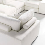 Lucca Sectional (moveable piece so can be LAF or RAF), 146.5" x 117" Kipri Snow Performance Fabric