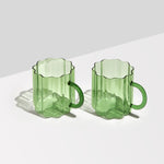 Wave Mug Set of 2, Green