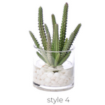 Succulent, Faux Greenery Watergarden, 8", 4 Styles, Sold Individually