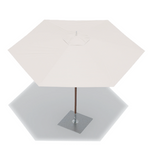 Ocean Master M1, Classic Centre Post, 8.5ft Hexagon, Espresso/Scallop