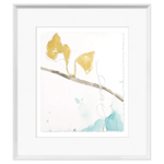 Ginkgo On Dusty Teal II, 16" × 18"