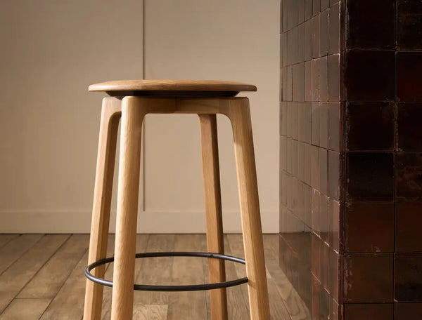 Glide Counter Stool - Light Oak, 15.15"Dia