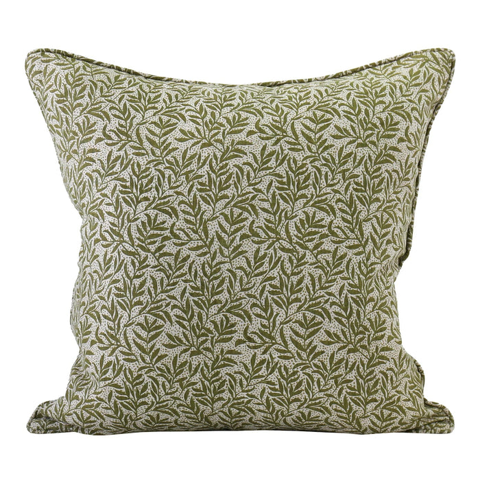 Granada Moss Linen Cushion, 20" x 20"
