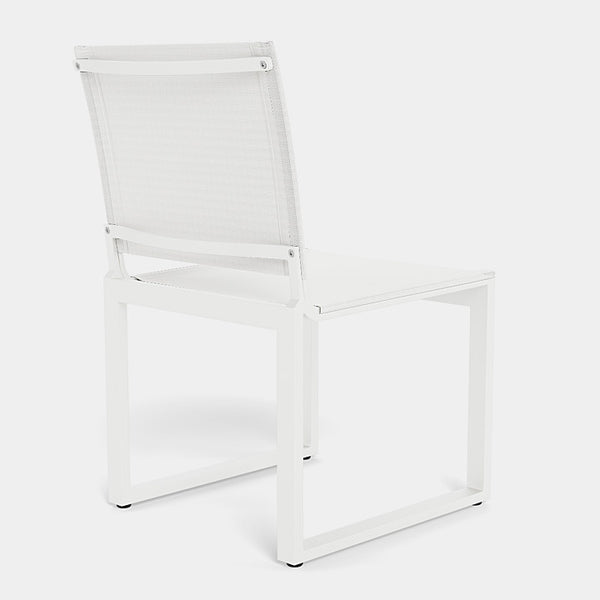 Hayman Armless Dining Chair, Aluminum White