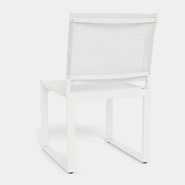 Hayman Armless Dining Chair, Aluminum White